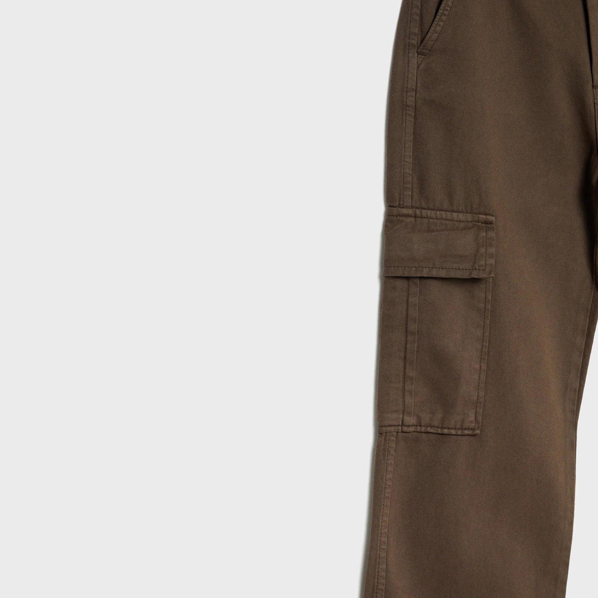 Female Brown Cargo Trousers (6 pockets) - Loopster