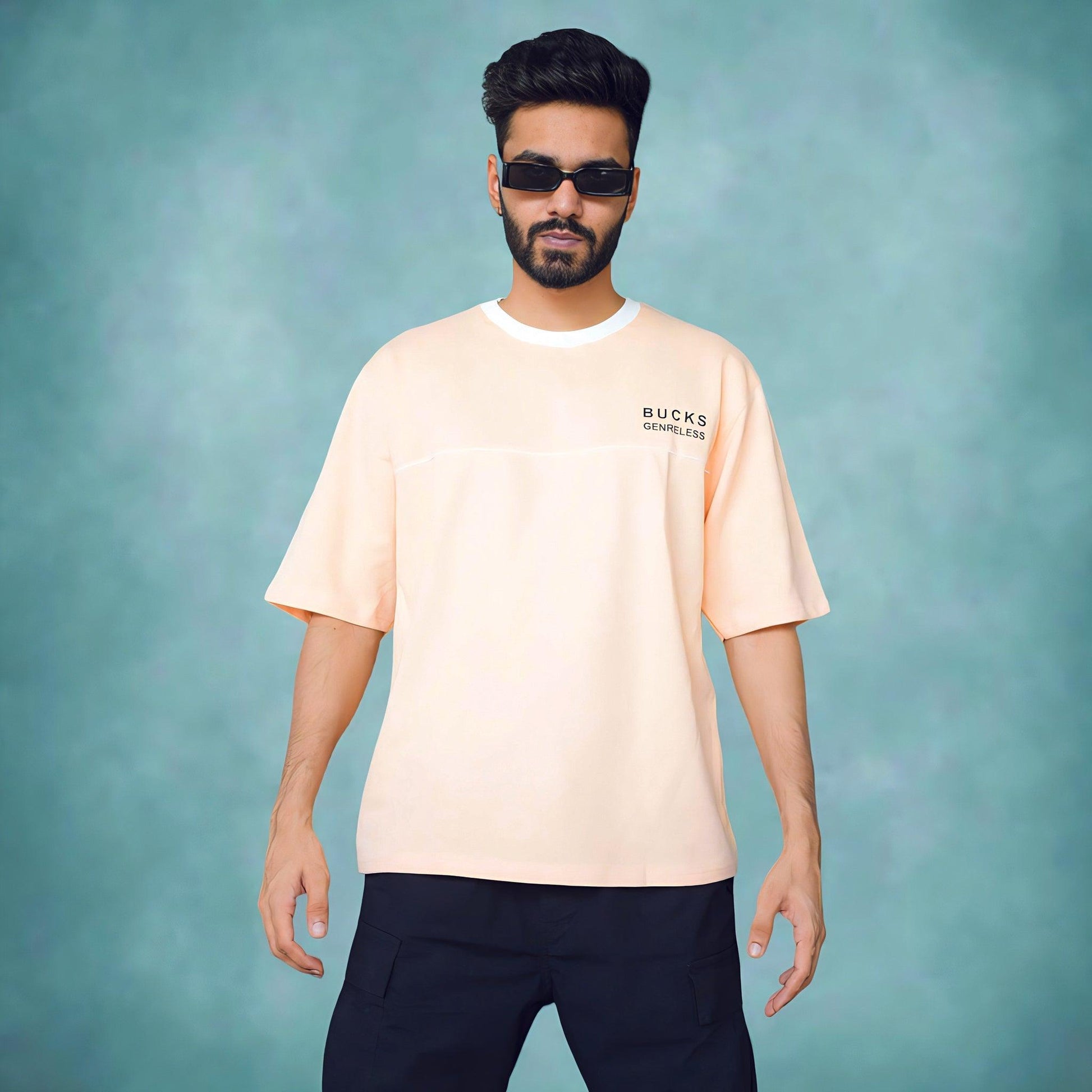 LOOPSTER'S Peach Relaxed Fit T-shirt - Loopster