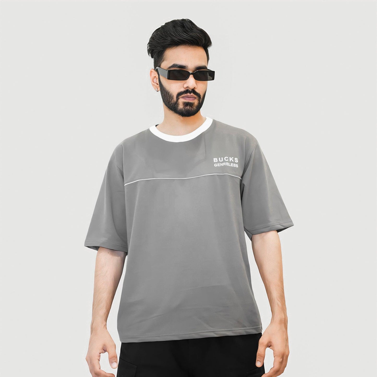 LOOPSTER'S Grey Relaxed Fit T-shirt - Loopster