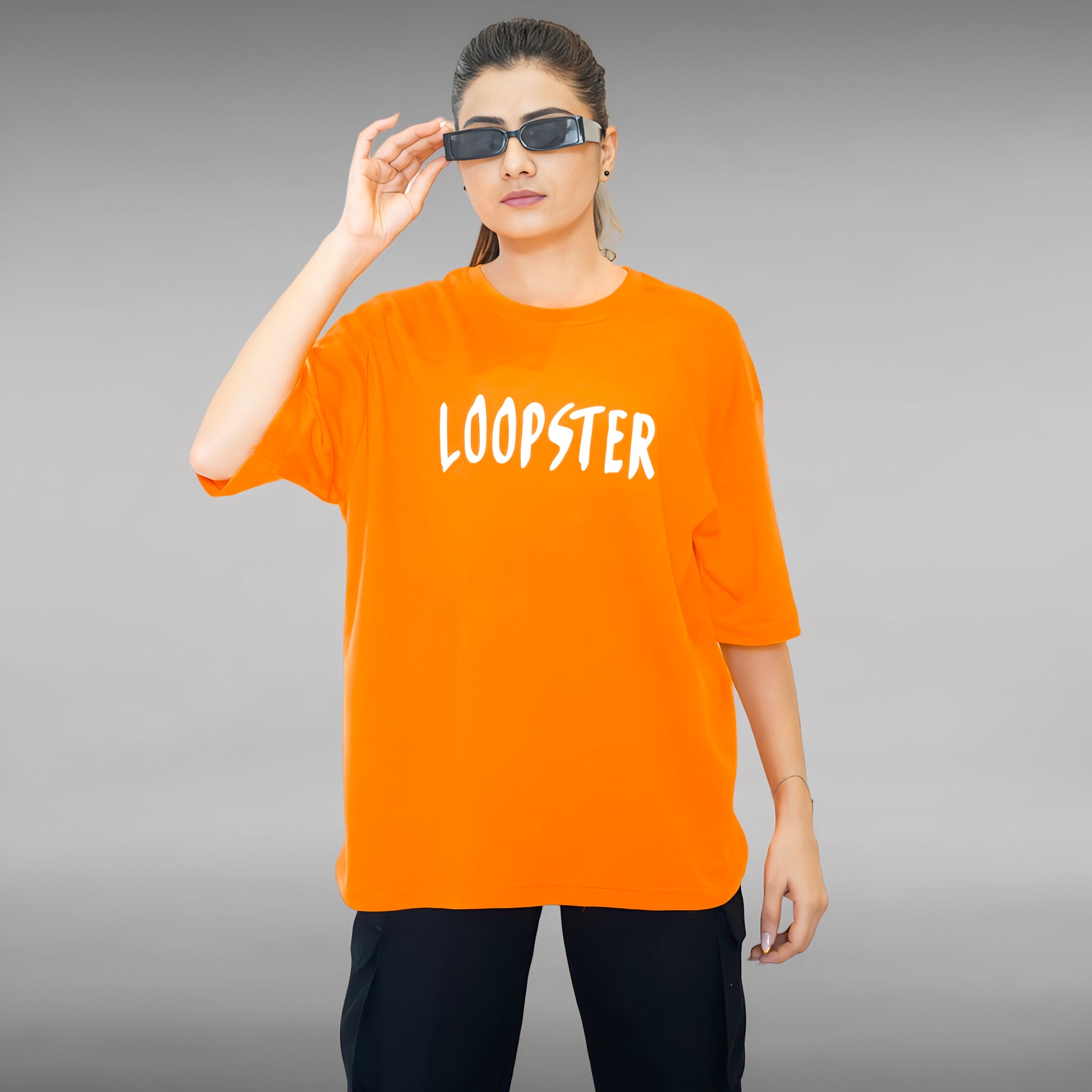 Orange Unisex Youth 10 Relaxed Fit T-shirt - Loopster