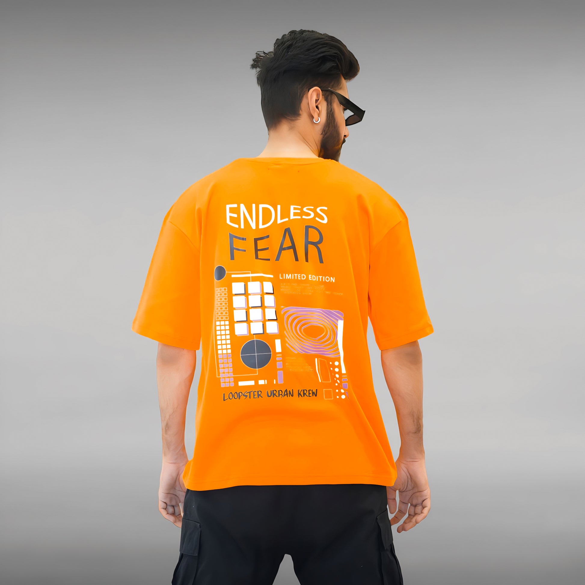Orange Endless Fear Relaxed Fit Unisex T-shirt - Loopster