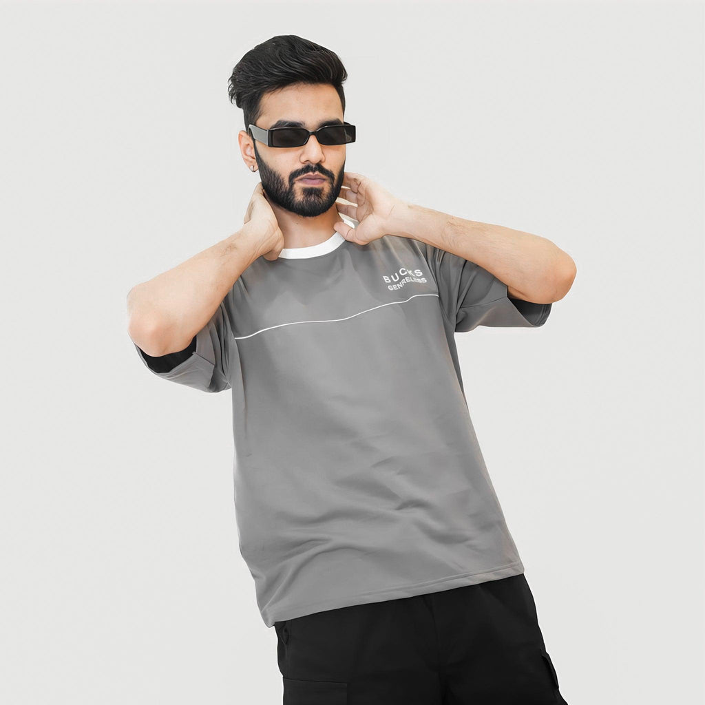 LOOPSTER'S Grey Relaxed Fit T-shirt - Loopster