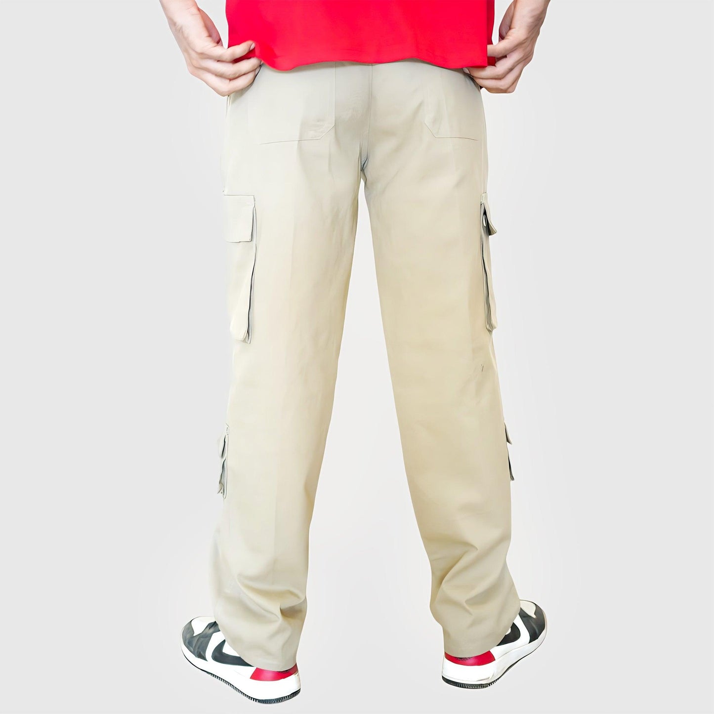 Spring Winter Khaki Cargo Pants Unisex Multi Pocket Casual Baggy Trouser - Loopster