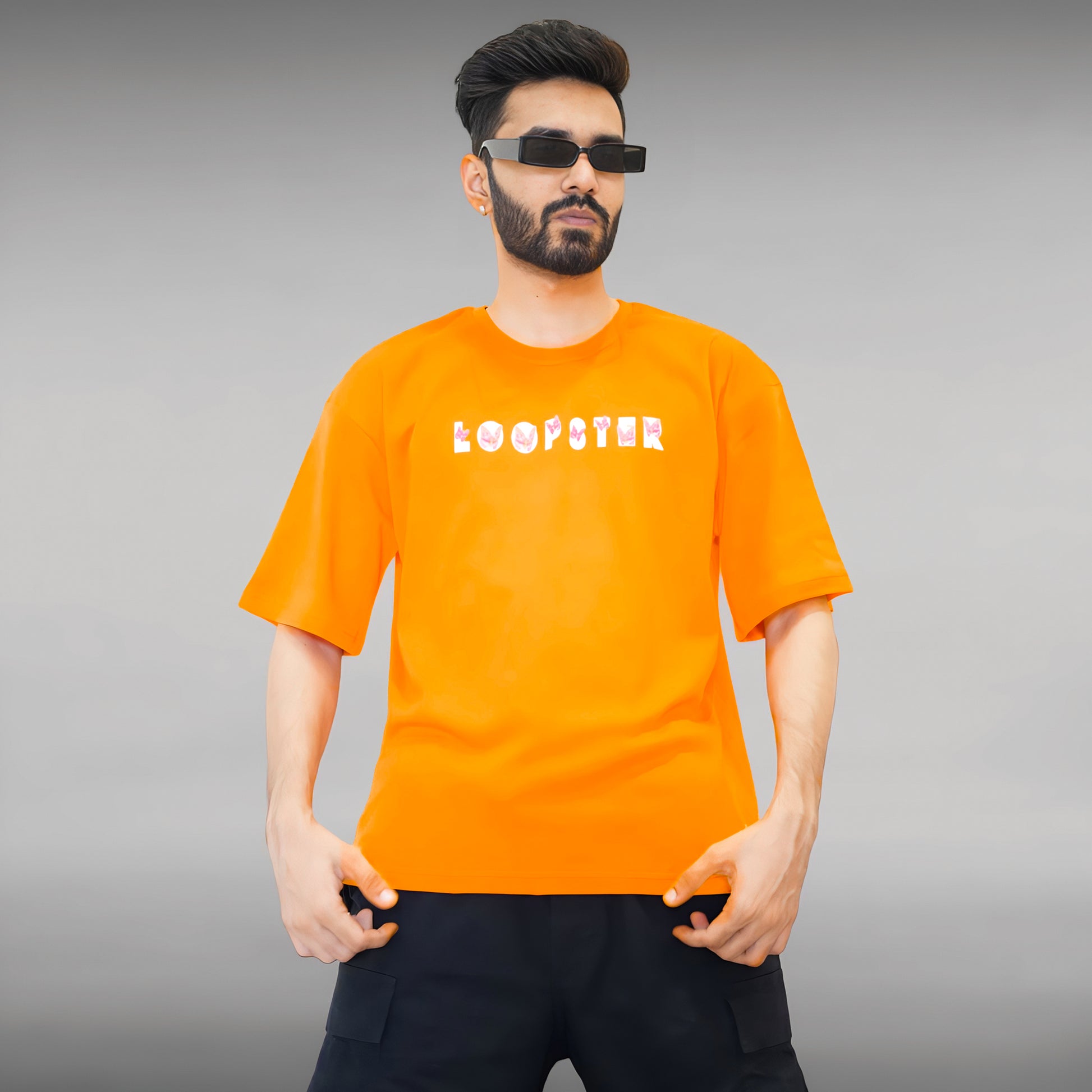 Orange Relaxed Fit Unisex Butterfly T-shirt - Loopster