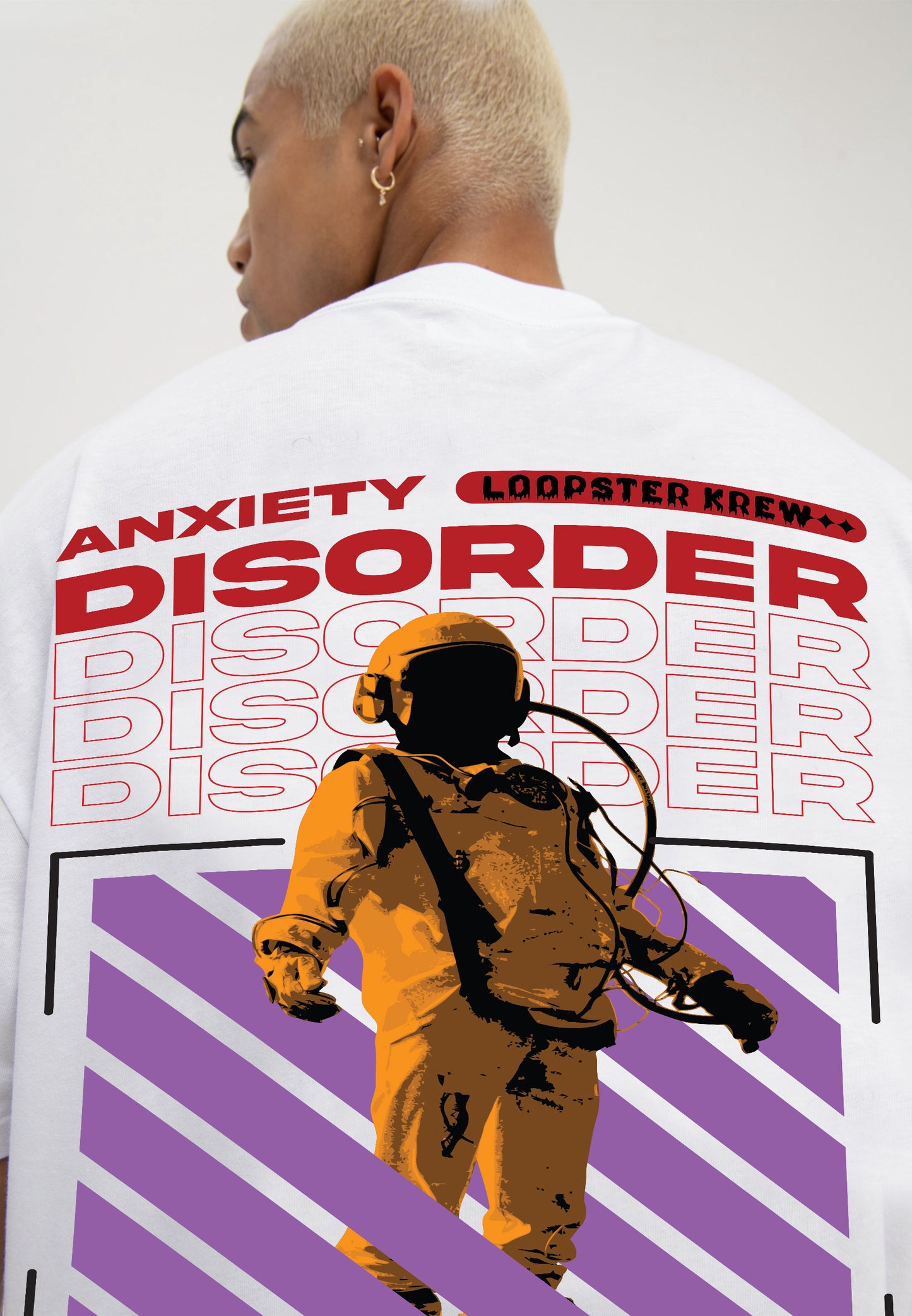 White Anxiety Disorder Relaxed Fit T-shirt