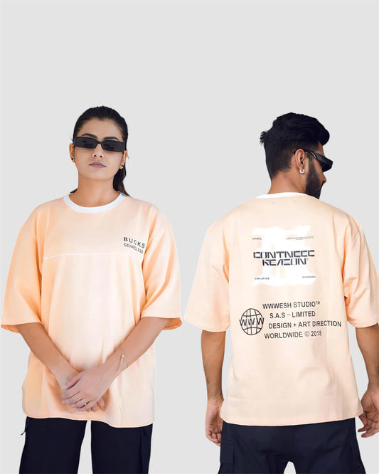 LOOPSTER'S Peach Relaxed Fit T-shirt