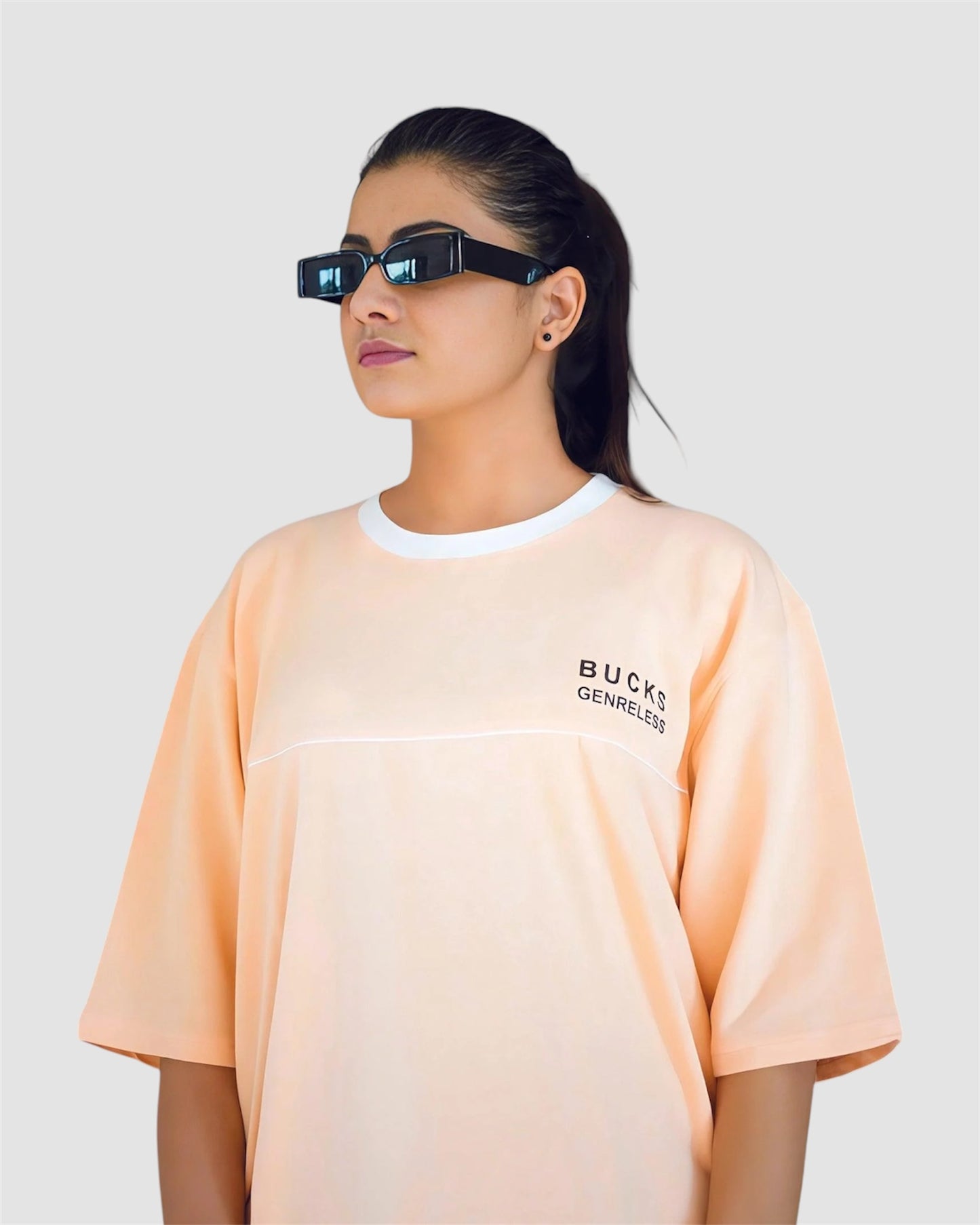 LOOPSTER'S Peach Relaxed Fit T-shirt