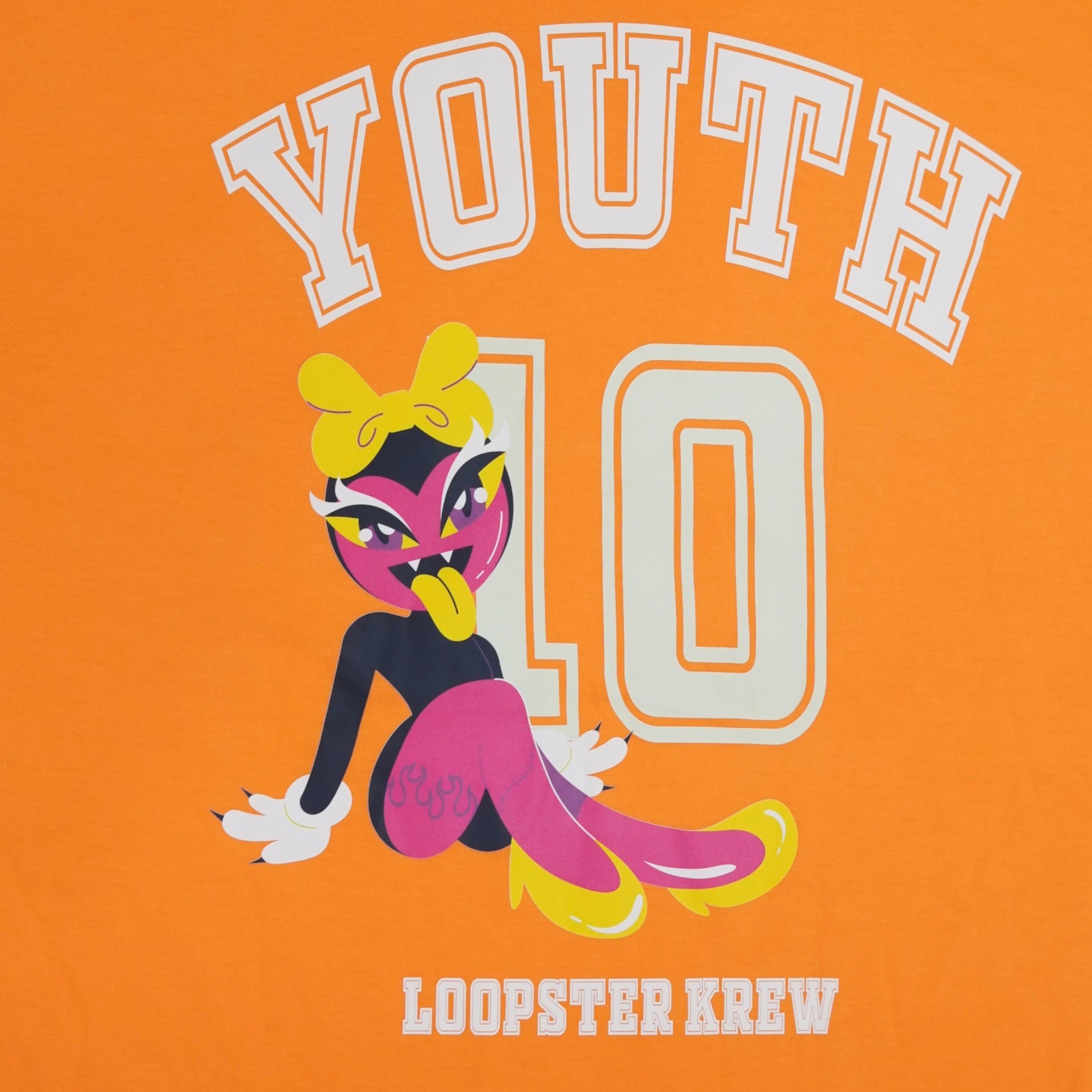 Orange Unisex Youth 10 Relaxed Fit T-shirt - Loopster