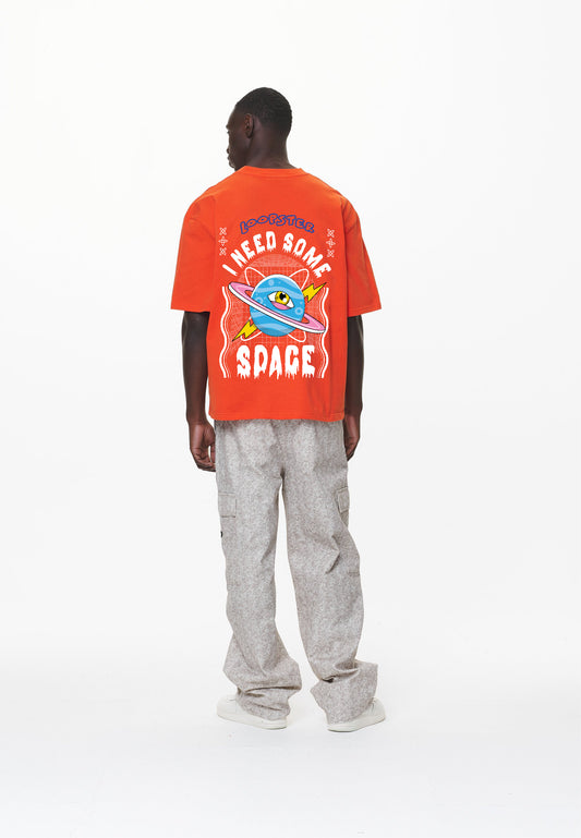 Orange Need Some Space Unisex Relaxed Fit T-Shirt