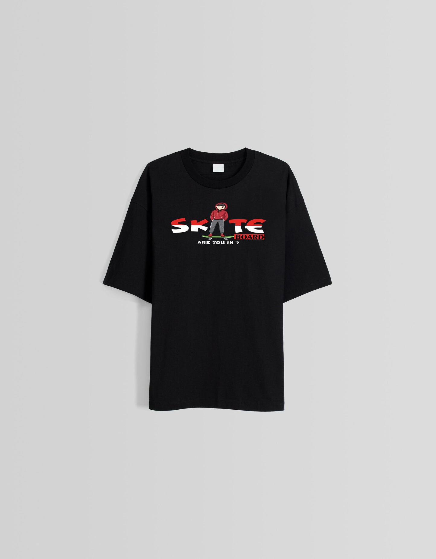 Black Premium Unisex Relaxed Fit Skate T-shirt