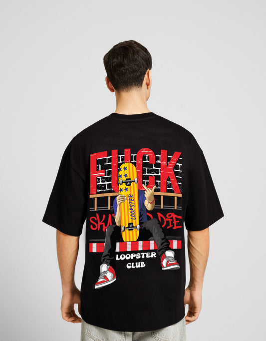 Black Premium Unisex Relaxed Fit Skate T-shirt